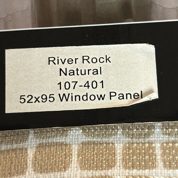 Colordrift Grommet Window Panel River Rock Natural 107-401 52x95 Window Panel 3 - Picture 5 of 10